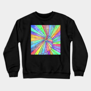 Patterns spiral abstract rainbow art Crewneck Sweatshirt